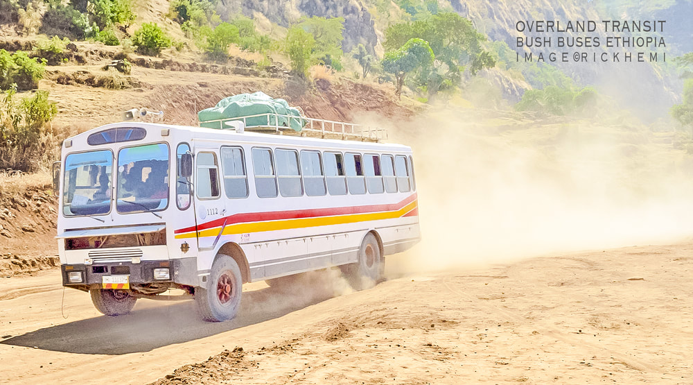 solo overland travel and transit Ethiopia, bush bus, image by Rick Hemi
