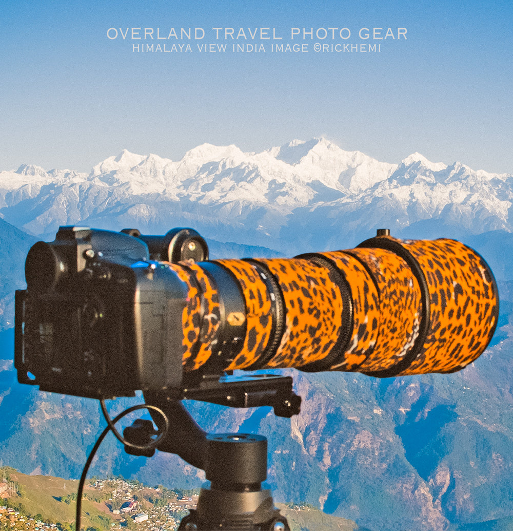 solo overland travel & transit photo gear, Himalaya view India, image by Rick Hemi