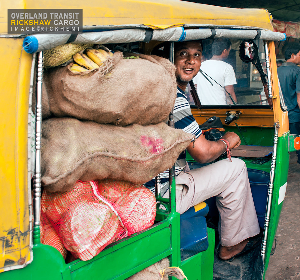 overland travel and transit Asia, Africa, Middle East, motor rickshaw transport, image by Rick Hemi