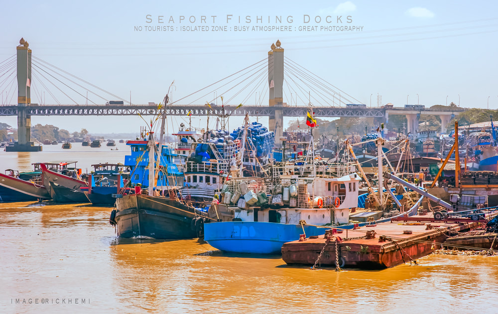 solo overland travel Africa, Asia, Middle East, South America, sea port fishing docks, image by Rick Hemi