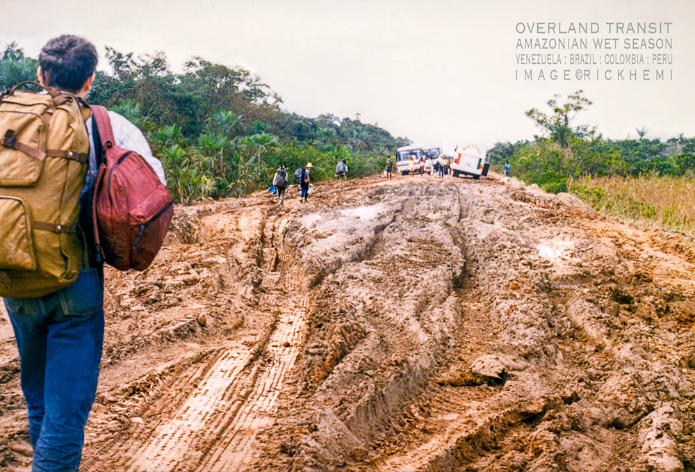 solo overland travel and transit, mud bog and breakdowns, Amazonian region, image by Rick Hemi