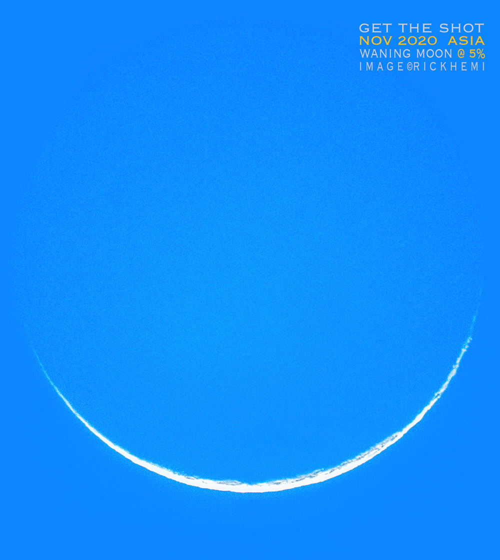 about page Rick Hemi, waning moon shot at 5 percent Nov 2020 Asia, image by Rick Hemi 