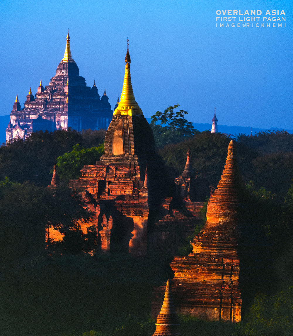 solo overland travel Asia, land of Pagodas, image by Rick Hemi
