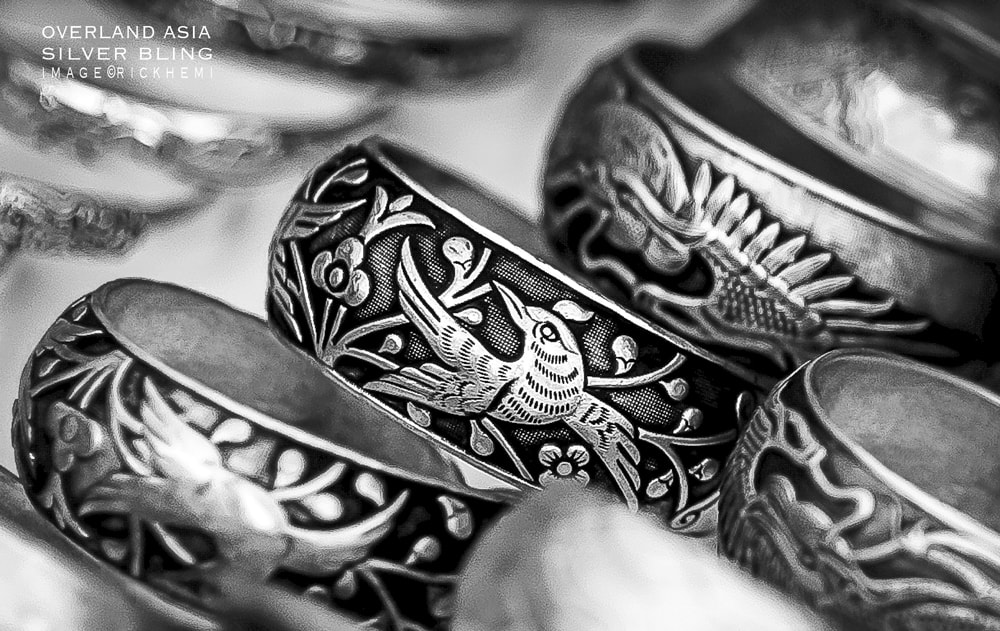 solo travel Asia, locally made silver bling, image by Rick Hemi