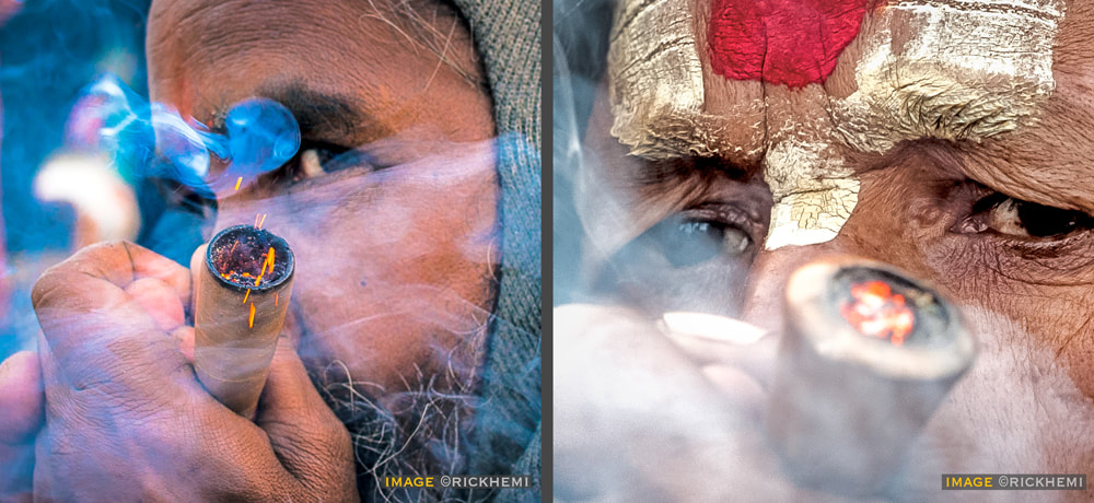 solo overland travel Asia, street photography India, chillum smoking India, images by Rick Hemi