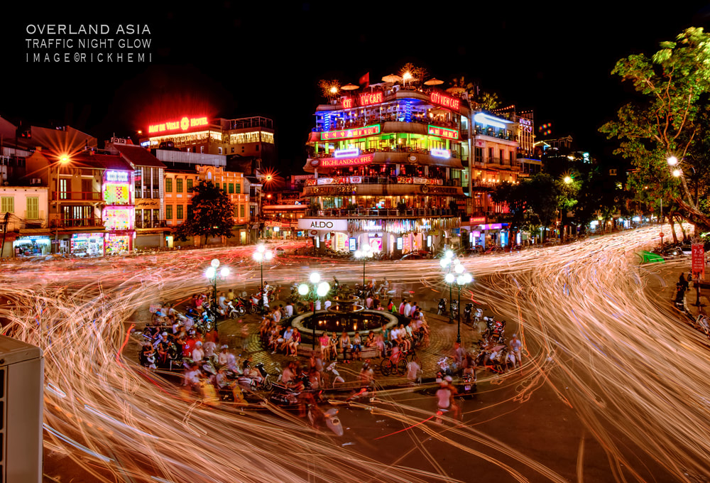 solo overland travel Asia, night snaps, night photography, image by Rick Hemi