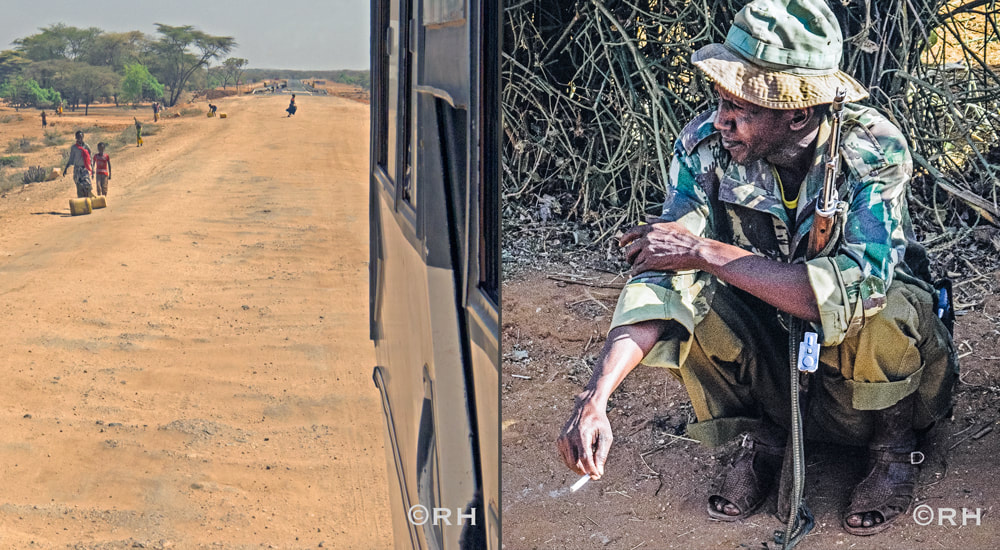 solo overland travel and transit on board rough bush buses through Africa, images by Rick Hemi