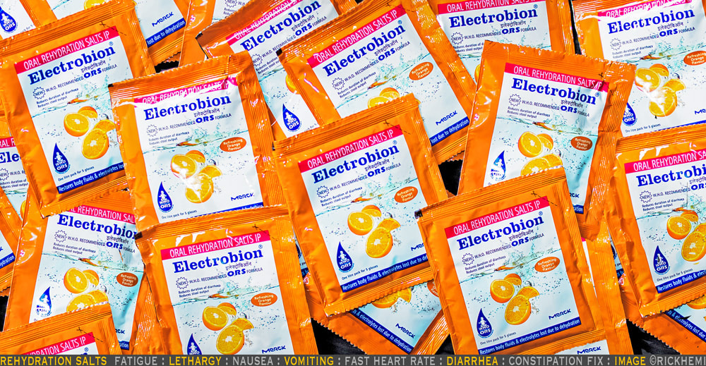 solo overland travel India, diarrhoea quick-fix India, Electrobion ORS sachets, diarrhoea, nausea, fatigue, vomiting, lethargy, image by Rick Hemi 