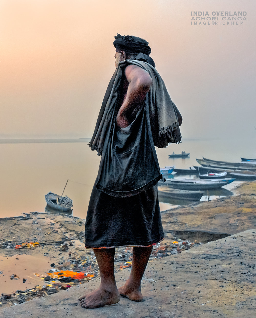 solo overland travel India, Aghori Varanasi, image by Rick Hemi