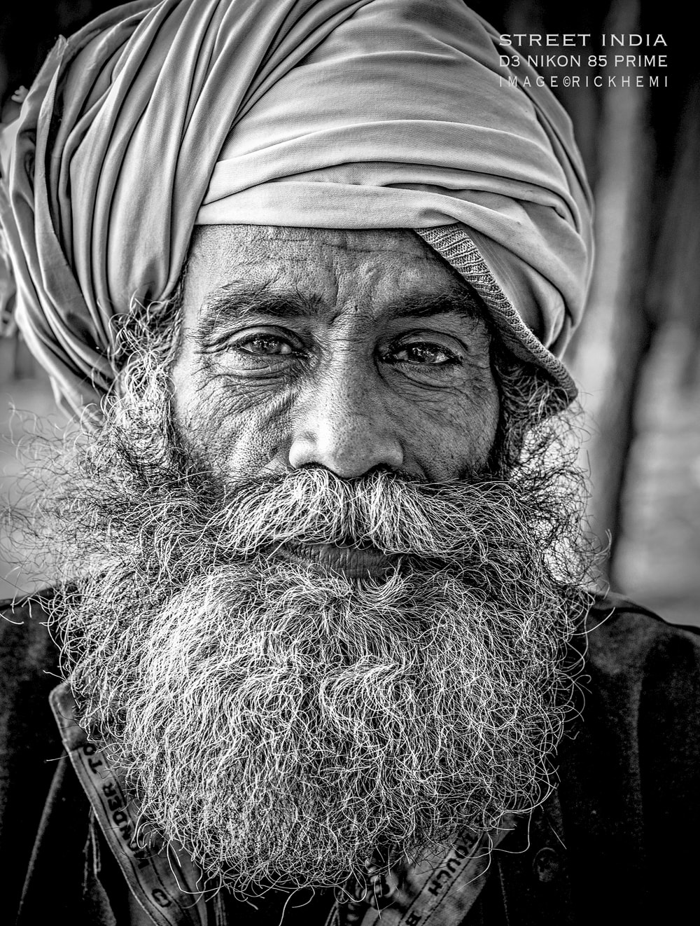 solo overland travel India, random street photography, DSLR D3 street portrait image by Rick Hemi