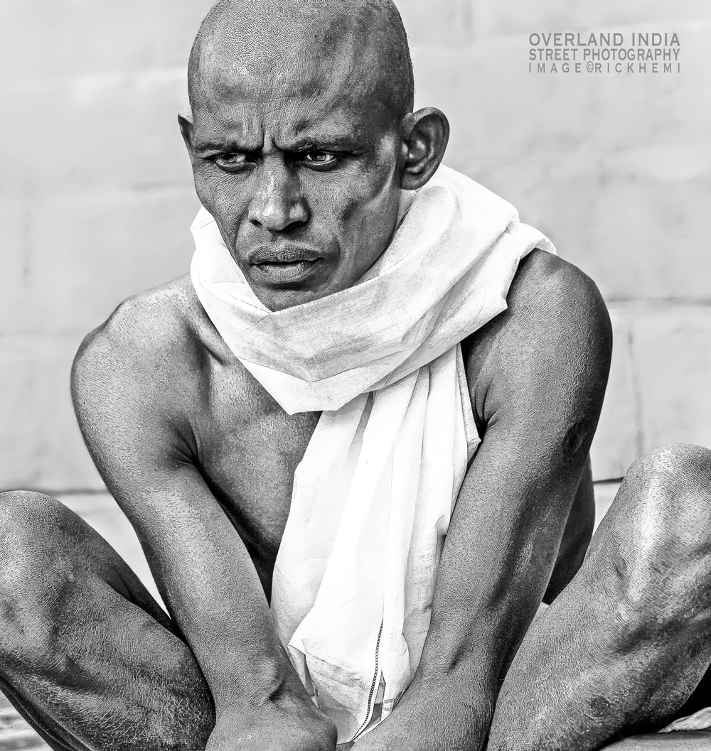 overland travel India, ghat snap portrait, image by Rick Hemi 