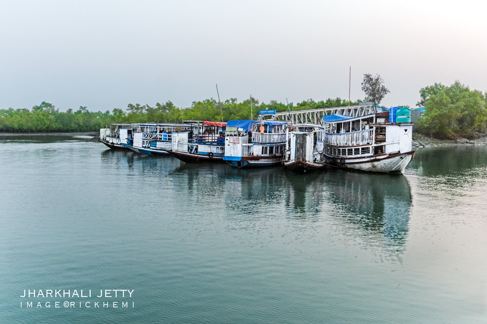 solo overland travel India, Jharkhali jetty Sundarbans, image by Rick Hemi