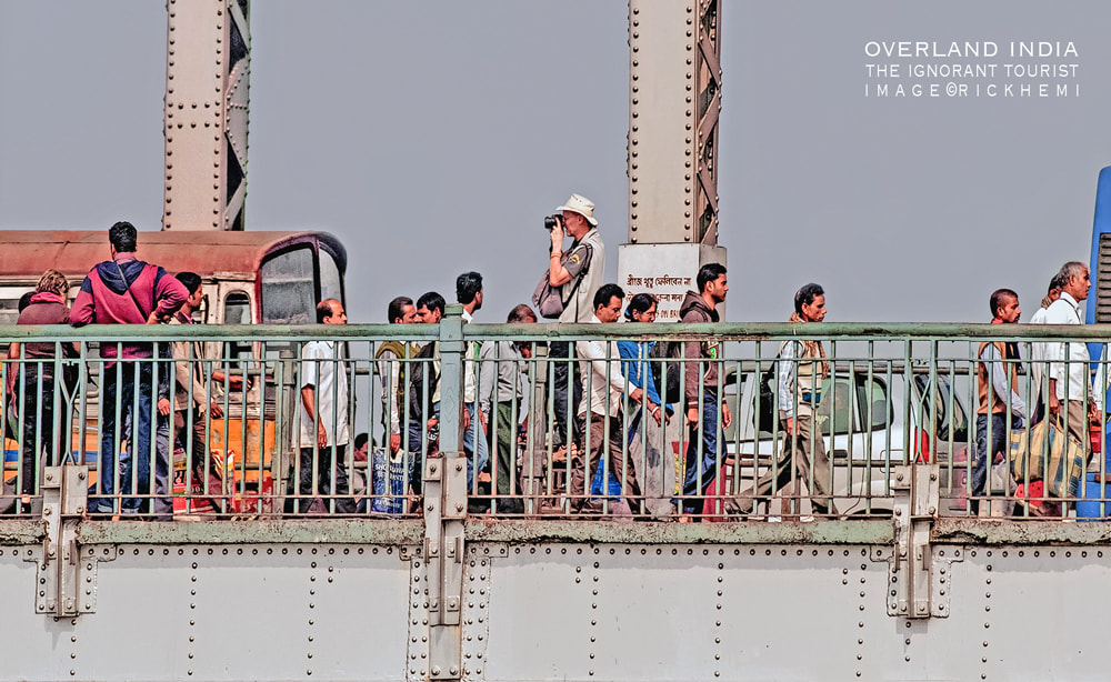 solo overland travel India, street photography, rules and regulations photographing on bridges, image by Rick Hemi