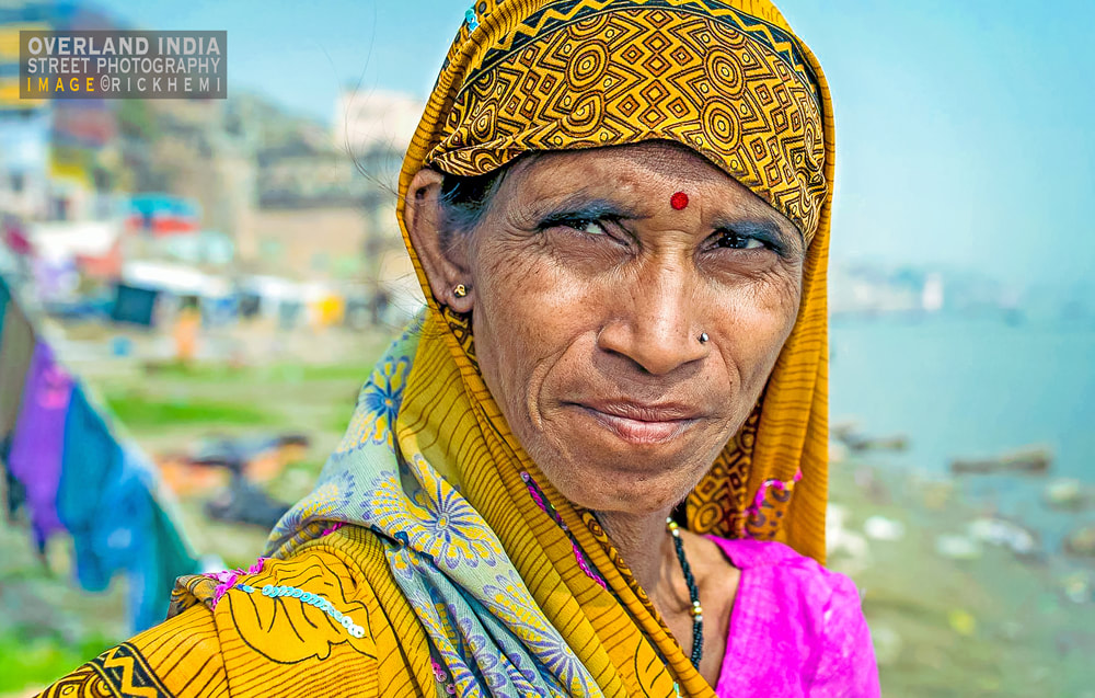 overland travel India, street portrait, image by Rick Hemi