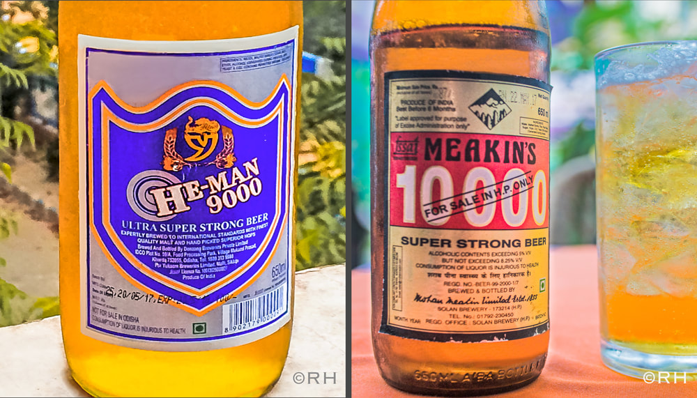 solo overland travel India, thirst quenching Indian ales, images by Rick Hemi
