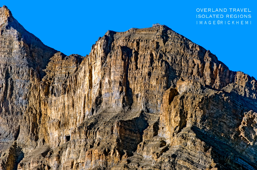 solo overland travel, isolated cliff face 4000 meters altitude, DSLR image by Rick Hemi