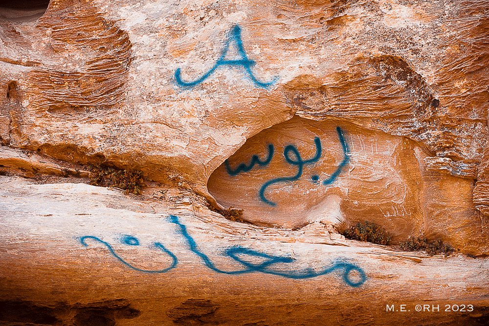 solo overland travel, spray graffiti DSLR snap Middle East, image by Rick Hemi