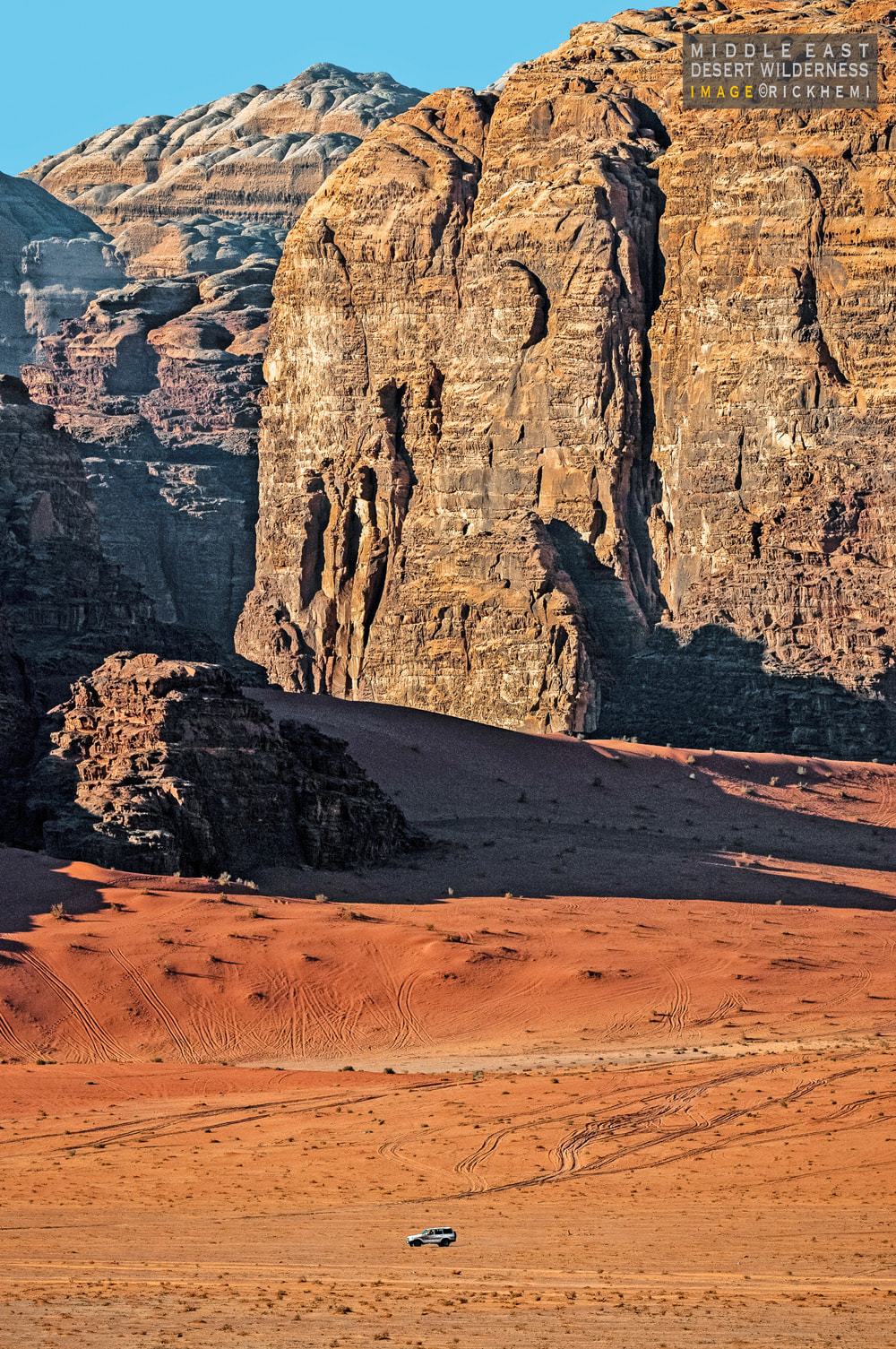 solo overland travel Middle East, desert landscape, self drive, image by Rick Hemi