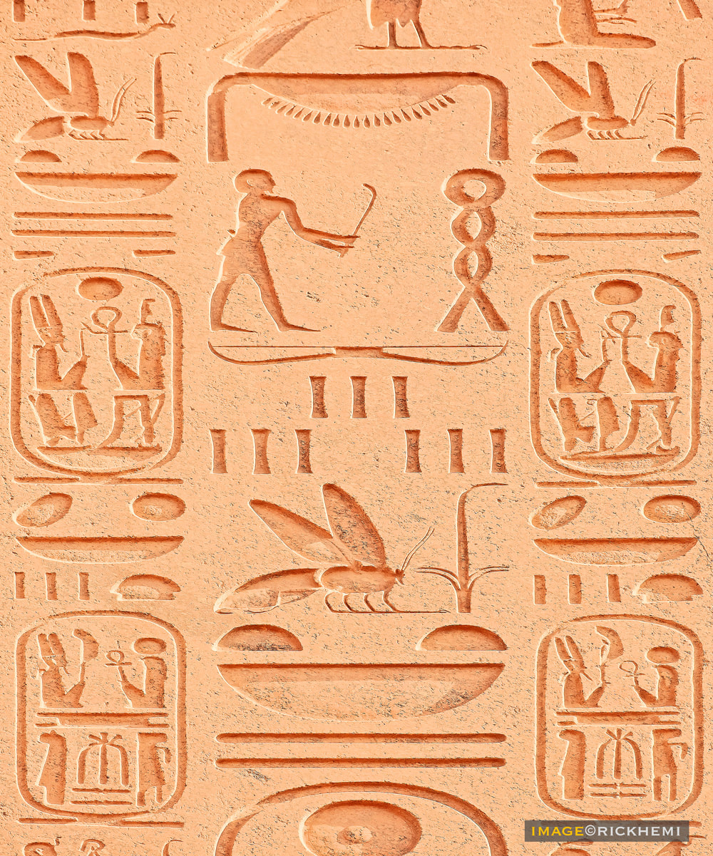 solo overland travel Middle East, Obelix Hieroglyphics, image by Rick Hemi