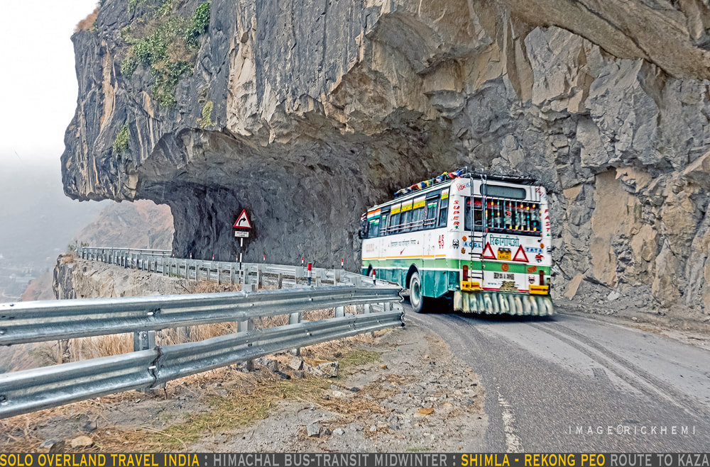 solo overland travel India, midwinter transit en-route to Spiti Valley, image by Rick Hemi