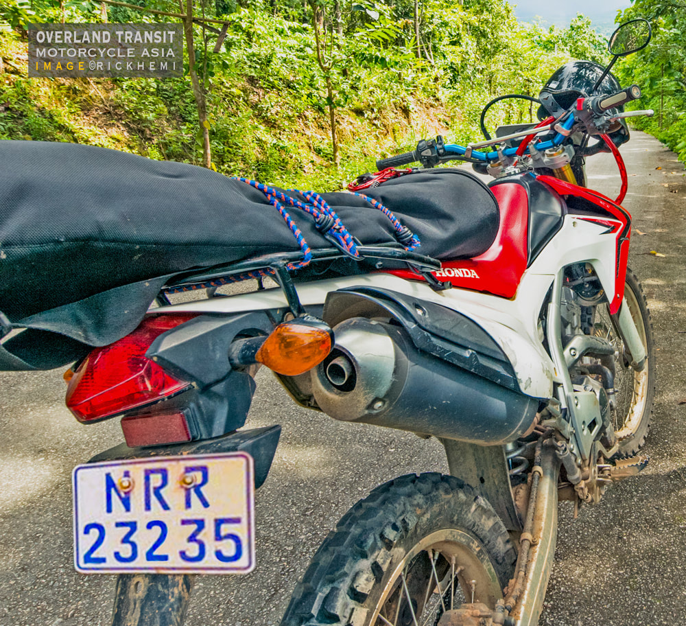 solo overland travel offshore, photo camera gea rstuff, Manfrotto MBAG-80P tripod bag, Motorbike Asia, image by Rick Hemi