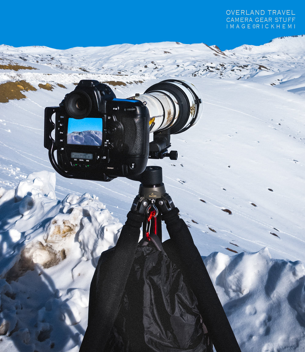 solo overland travel offshore, tripod DSLR camera gear, location snap Himalaya, image by Rick Hemi