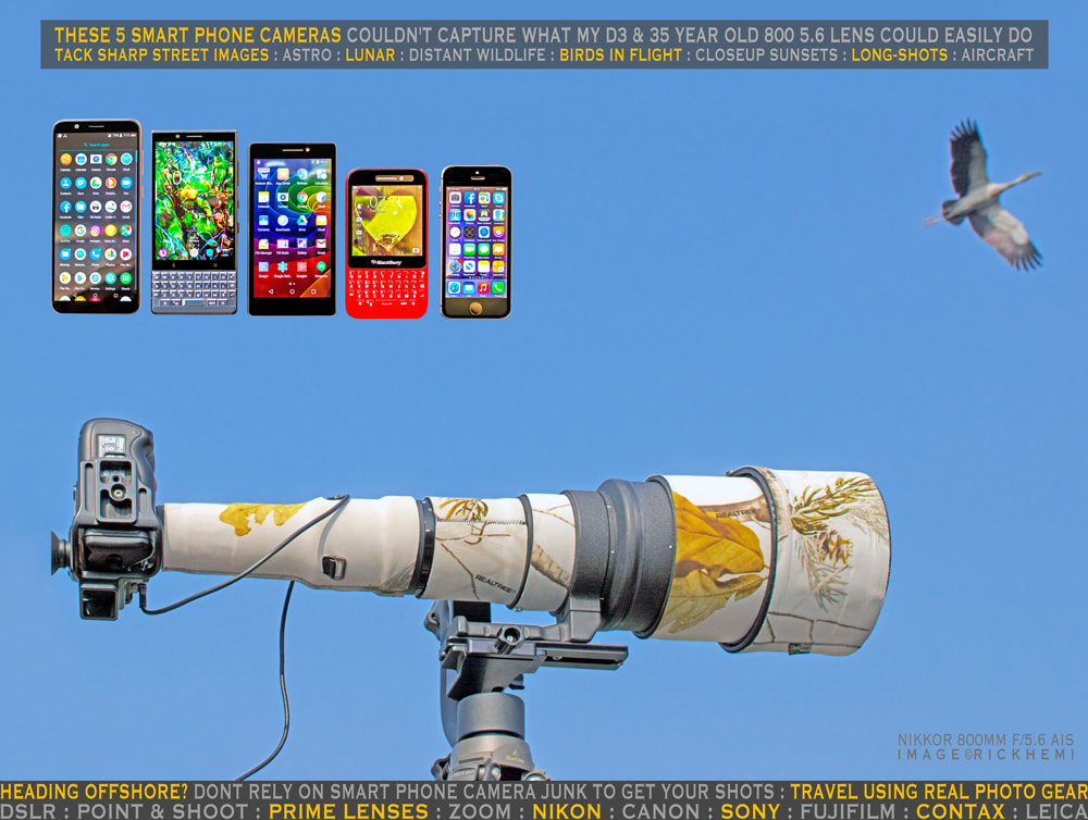solo overland travel offshore, DSLR camera gear versus smart phone camera junk, image by Rick Hemi