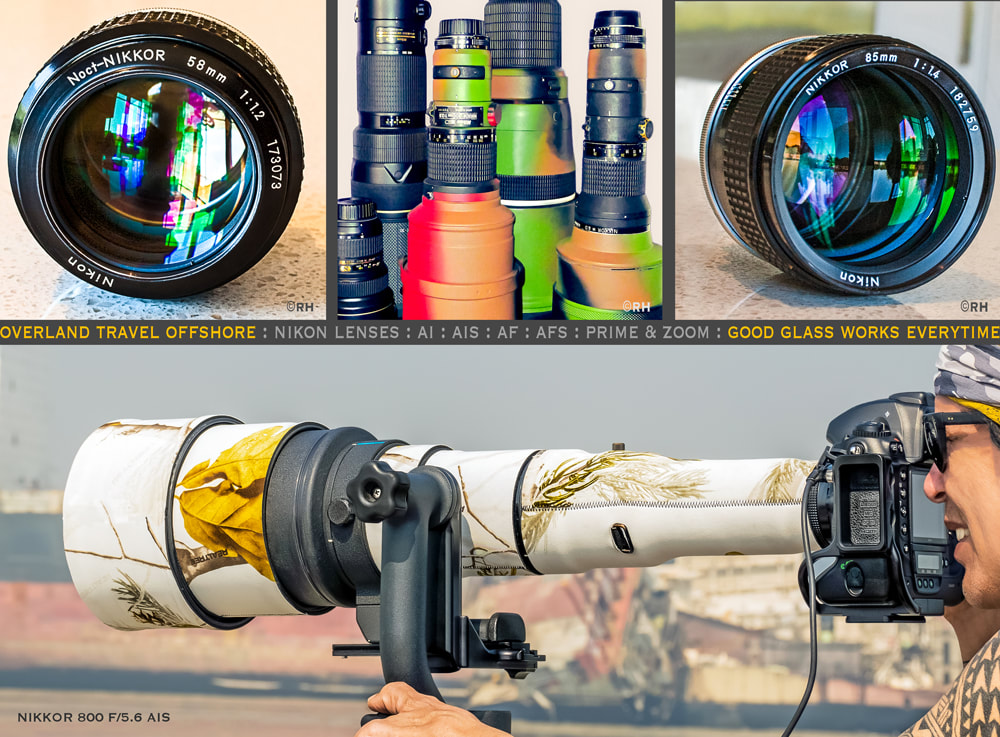solo overland travel offshore, DSLR Nikon lenses, images by Rick Hemi