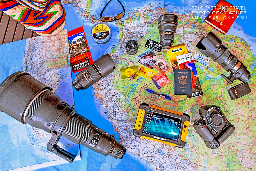 solo overland travel, camera gear used through South America, image snap by Rick Hemi