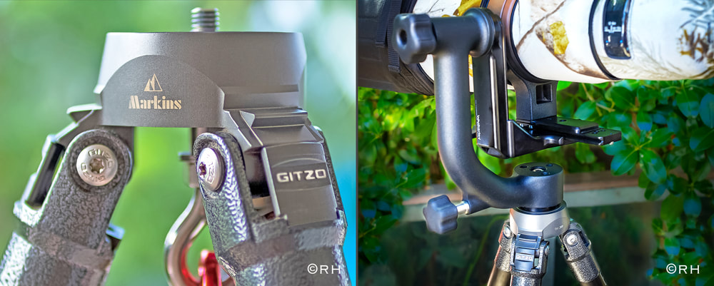 solo overland travel camera gear stuff, Gitzo series 3 carbon fibre tripod with a replacement Markins centre hub, images by Rick Hemi 