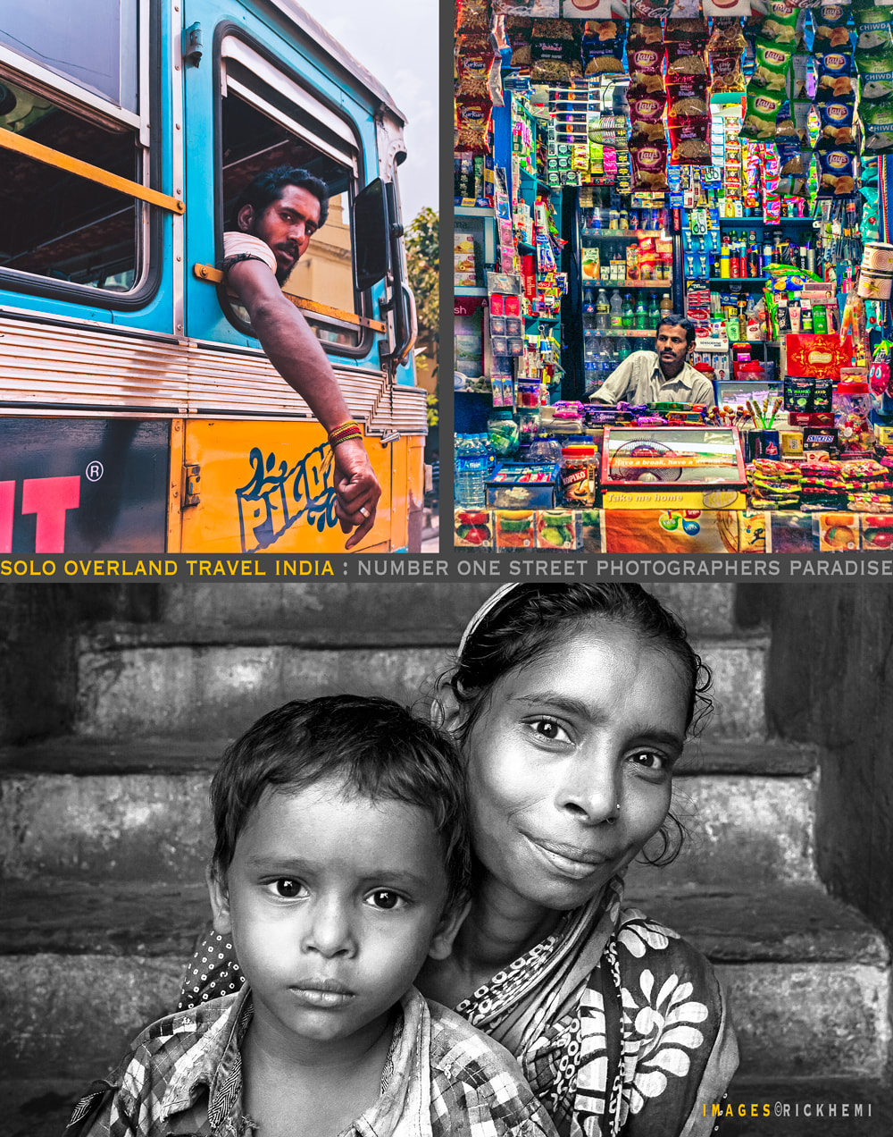 solo overland travel India, street photographers paradise India, images by Rick Hemi