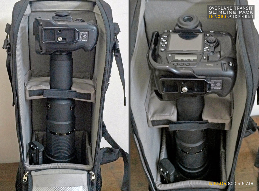 solo overnad travel offshore, tall slimline camera pack, image snaps by Rick Hemi