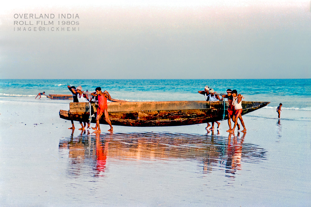solo overland travel, fishermen India, image by Rick Hemi
