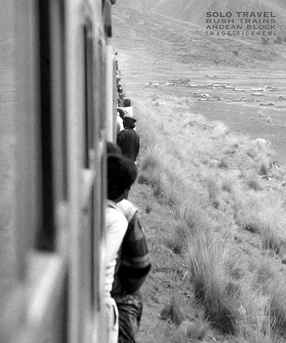 solo overland travel and transit south America, bush train transit image by Rick Hemi