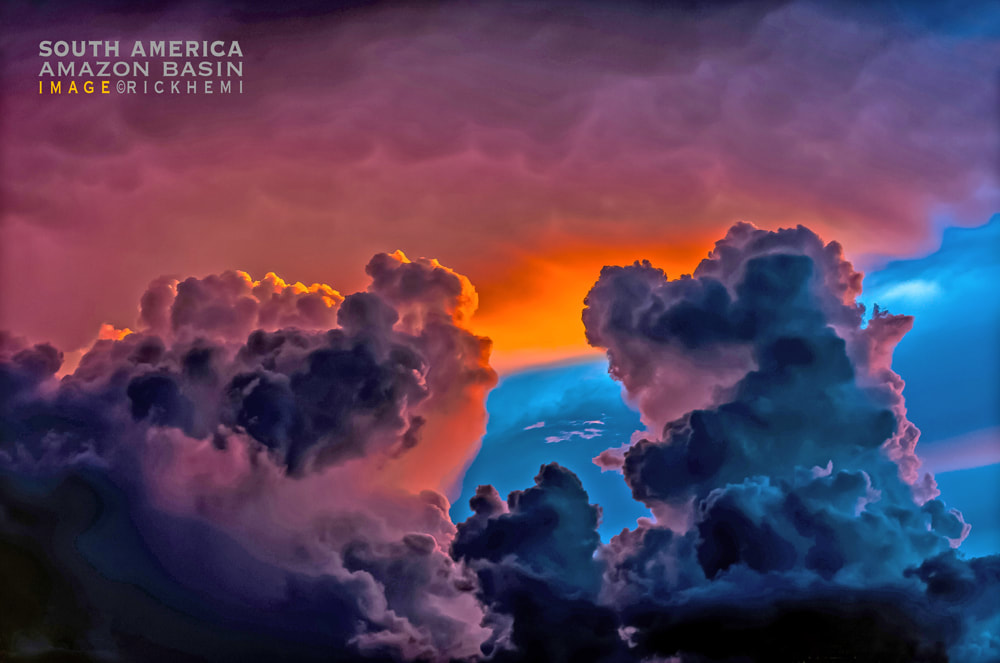 overland travel South America, Amazon basin, sky snap image by Rick Hemi