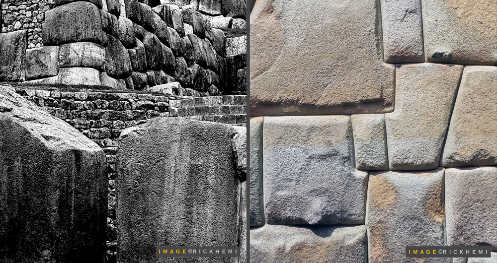 overland travel South America, inca megalithic rock wall design, images by Rick Hemi
