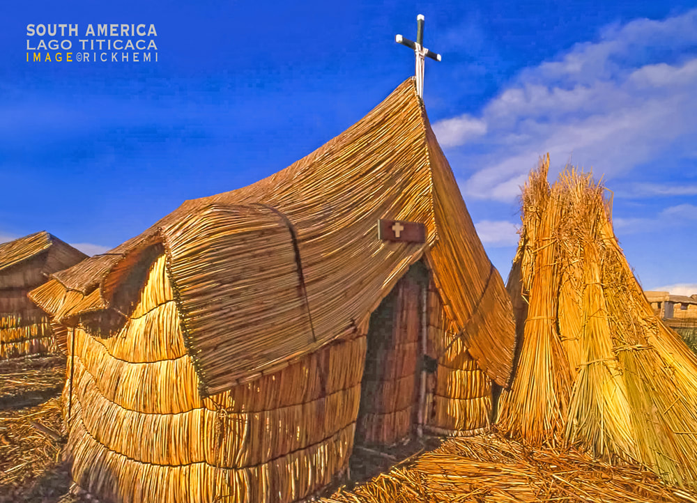 solo overland travel South America, lago titicaca, uros tribe reed island image by Rick Hemi  
