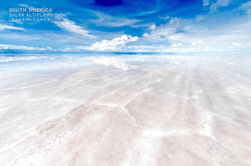 overland travel and transit South America, Altiplano salt salar, image by Rick Hemi 