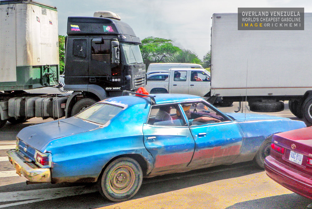 solo travel South America, cheap gasoline Venezuela sept 2022, image by Rick Hemi