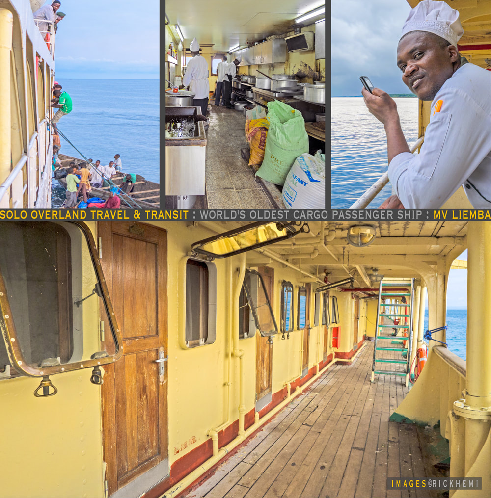 solo overland travel and transit journeys offshore, onboard the worlds oldest cargo passenger ship, images by Rick Hemi