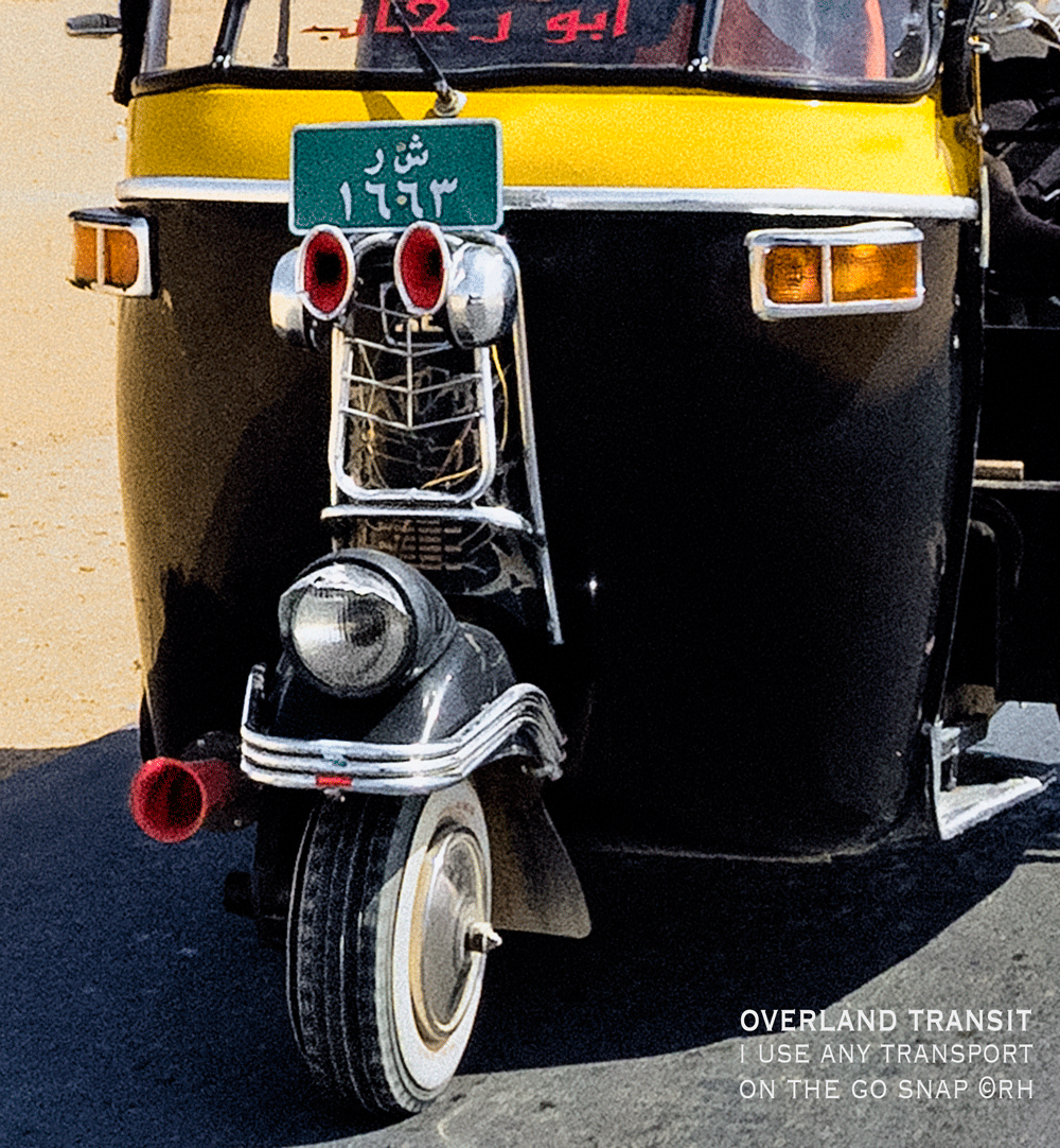 solo travel, overland travel, motor rickshaw transit, image snap by Rick Hemi