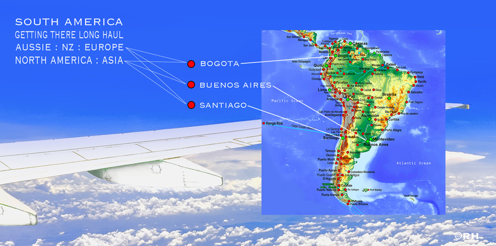  Getting there South America, top 3 South American cities, Buenos Aires-Santiago-Bogota