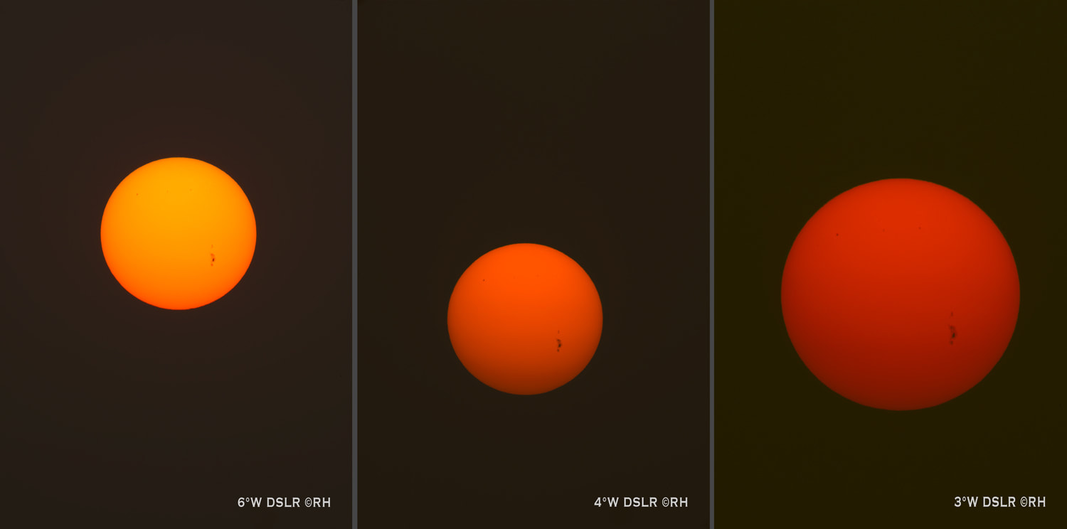 sun @6° to 3° elevation, DSLR images by Rick Hemi