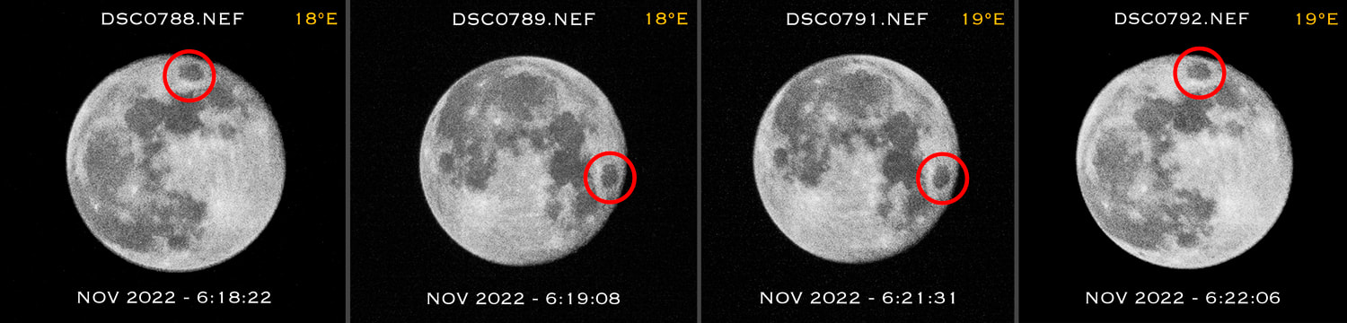 super rapid 90° lunar clockwise anti-clockwise rotations in 3 minutes  44 seconds, NEF RAW image captures November 09 2022 by Rick Hemi