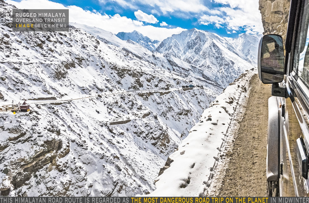the most dangerous road route on the planet, Indian Himalaya midwinter, image by Rick Hemi 